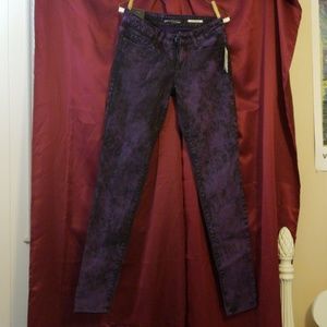 Purple and Black Skinny Jeans